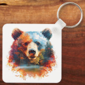 秋の森に忍び込む キーホルダー (裏面)