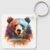 秋の森に忍び込む キーホルダー (裏面)