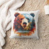 秋の森に忍び込む クッション (ブランケット)