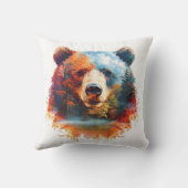 秋の森に忍び込む クッション (裏面)