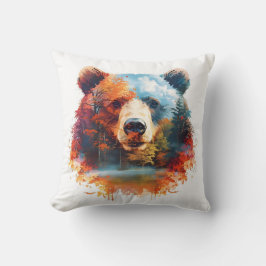 秋の森に忍び込む クッション