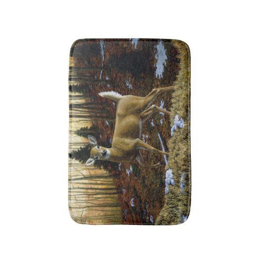 秋の森に生息するシジラシカ バスマット (正面縦)