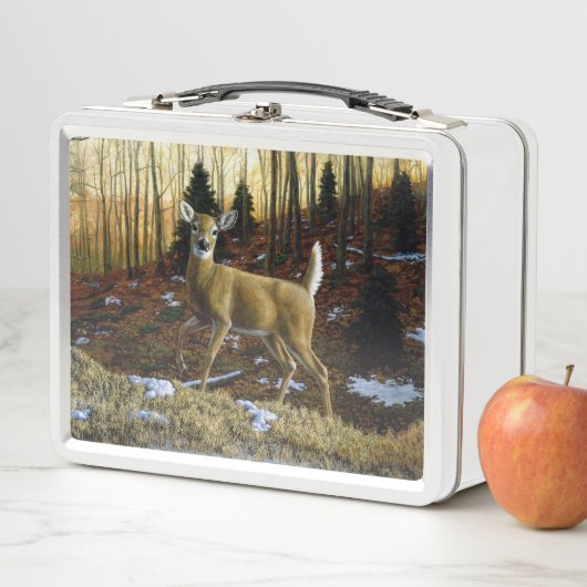 秋の森に生息するシジラシカ メタルランチボックス (インサイチュ)
