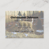 秋の森に生息するシジラシカ 名刺 (裏面)