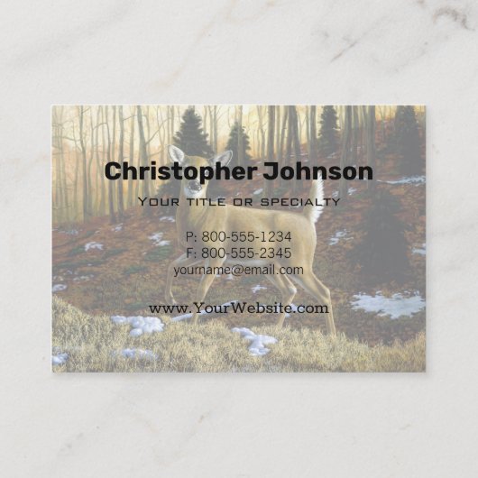 秋の森に生息するシジラシカ 名刺 (裏面)