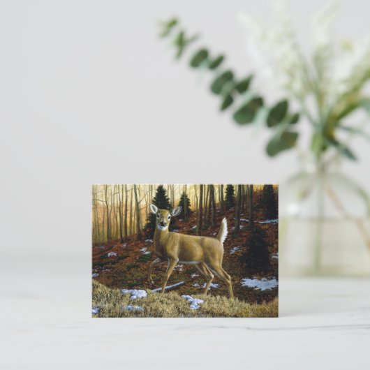 秋の森に生息するシジラシカ 名刺 (スタンド正面)