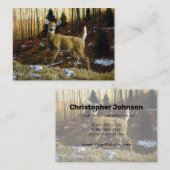 秋の森に生息するシジラシカ 名刺 (正面/裏面)