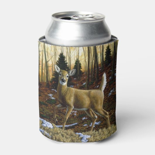 秋の森に生息するシジラシカ 缶クーラー (缶正面)