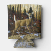 秋の森に生息するシジラシカ 缶クーラー (裏面)