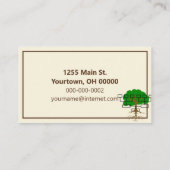 秋の森に眠る家族の墓 名刺 (裏面)