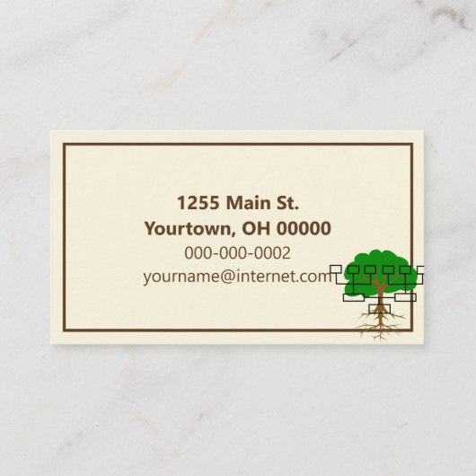 秋の森に眠る家族の墓 名刺 (裏面)