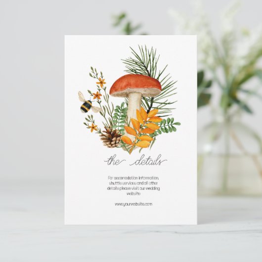 秋の森のきのこ　封入カード エンクロージャーカード (スタンド正面)