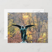 秋の森のはがき美しい天使 ポストカード (正面/裏面)