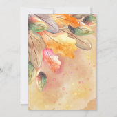 秋の森のアナグマの日の招待 招待状 (裏面)