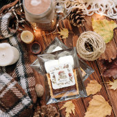 秋の森のキノコ赤ちゃんシャワー スクエアシール