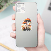 秋の森のキノコ シール (スマートフォン)