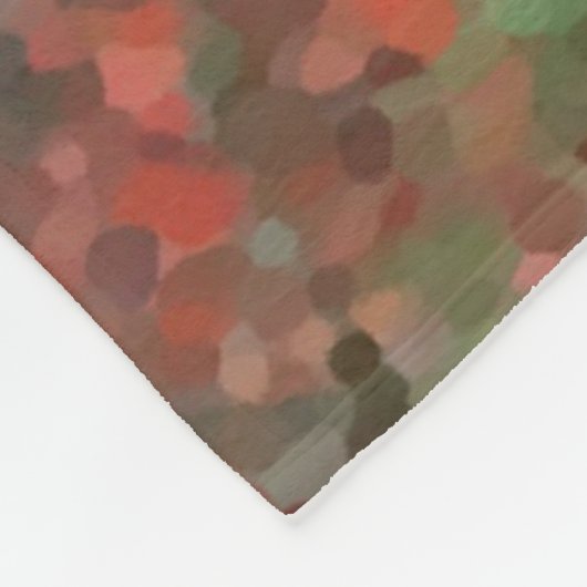 秋の森のキャビン水の色のアー絵画ト フリースブランケット (角)