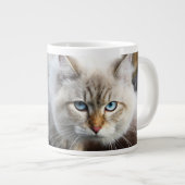 秋の森のシベリア猫 ジャンボコーヒーマグカップ (正面右)