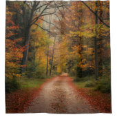 秋の森のシャワーカーテン シャワーカーテン (正面)