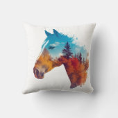 秋の森のシュール馬 クッション (裏面)