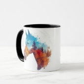 秋の森のシュール馬 マグカップ (正面左)