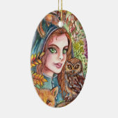 秋の森のタマー セラミックオーナメント (右)