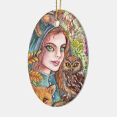 秋の森のタマー セラミックオーナメント (左)