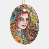 秋の森のタマー セラミックオーナメント (裏面)