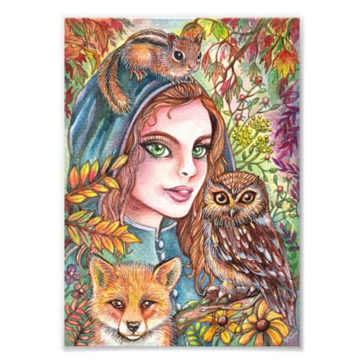 秋の森のタマー フォトプリント            (正面)