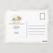 秋の森のハリネズミ　水彩画 ポストカード (裏面)