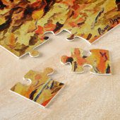 秋の森のフォックスハウンド（英語&アメリカ） ジグソーパズル (側面)