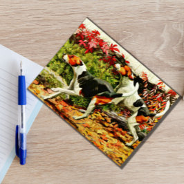 秋の森のフォックスハウンド（英語&アメリカ） ポストカード