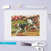 秋の森のフォックスハウンド（英語&アメリカ） 薄葉紙 (クラフト)