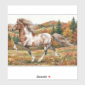 秋の森のフレイヤ アイスランド馬 シール (シート)