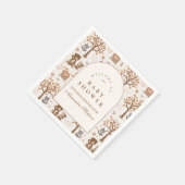 秋の森のベビーシャワー スタンダードカクテルナプキン (角)