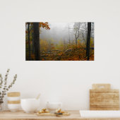 秋の森のポスターに現れる霧 ポスター (キッチン)
