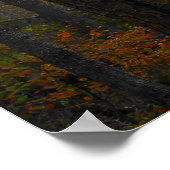 秋の森のポスターに現れる霧 ポスター (角)