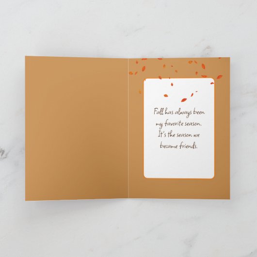 秋の森のリス カード (内部)