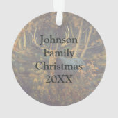 秋の森の中のブルエルク オーナメント (裏面)