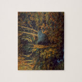 秋の森の中のブルエルク ジグソーパズル (縦)