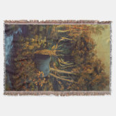 秋の森の中のブルエルク スローブランケット (正面)