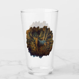 秋の森の中のブルエルク タンブラーグラス