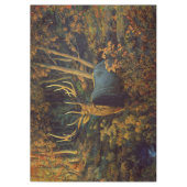 秋の森の中のブルエルク テーブルクロス (正面)