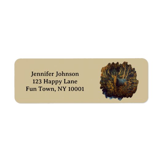 秋の森の中のブルエルク ラベル (正面)