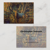 秋の森の中のブルエルク 名刺 (正面/裏面)
