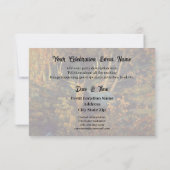 秋の森の中のブルエルク 招待状 (裏面)