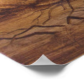 秋の森の中の茶色の木の幹 ポスター (角)