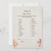 秋の森の動物あなたの財布のゲームの中にあるものを 招待状 (正面)