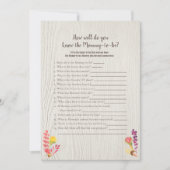 秋の森の動物がモーミシャワーゲ最高のーを知っている 招待状 (正面)