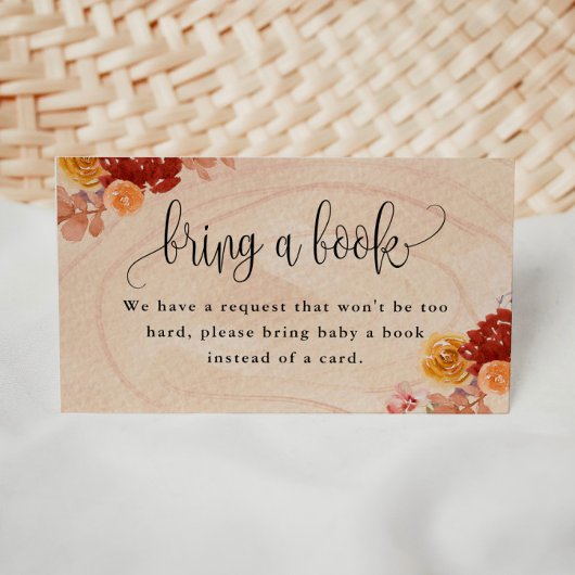 秋の森の動物が囲いカードを持ち込む 名刺